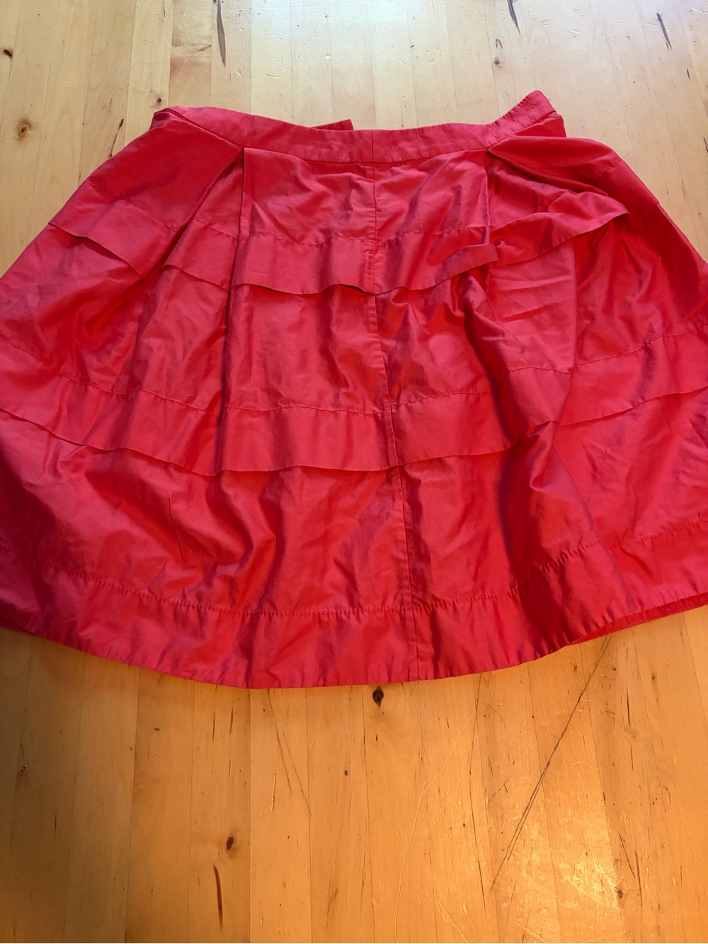 Watermelon Color Tiered A-Line Women's Skirt